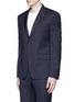 Front View - Click To Enlarge - GIVENCHY - Madonna collar gingham check wool suit