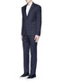 Figure View - Click To Enlarge - GIVENCHY - Madonna collar gingham check wool suit