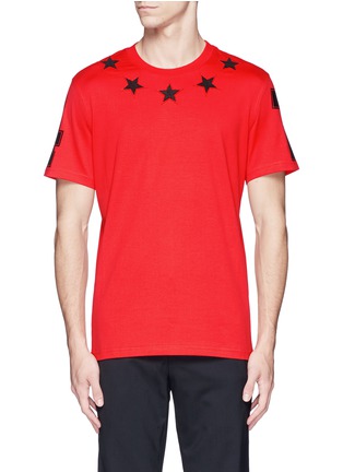 Main View - Click To Enlarge - GIVENCHY - '74' print star patch T-shirt