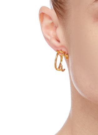 Figure View - Click To Enlarge - W. BRITT - 'E' 18K Gold Earrings