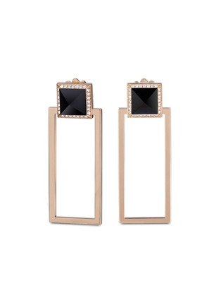 Main View - Click To Enlarge - ROBERTO COIN - 'Rock & Diamonds' 18k rose gold earrings