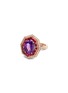 Main View - Click To Enlarge - ROBERTO COIN - 'Art Deco' diamond ruby amethyst 18k rose gold ring