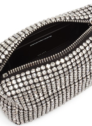 Detail View - Click To Enlarge - ALEXANDER WANG - Wangloc rhinestone top handle pouch