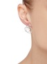 Figure View - Click To Enlarge - PERSÉE PARIS - 'Toubillon' Diamond 9k White Gold Earrings