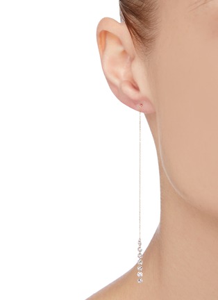 Figure View - Click To Enlarge - PERSÉE PARIS - 'Riviere' diamond yellow gold earring