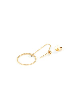 Detail View - Click To Enlarge - PERSÉE PARIS - 'Pendule' diamond yellow gold earring