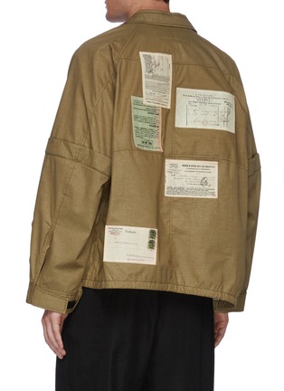 Back View - Click To Enlarge - ZIGGY CHEN - Asymmetric closure back patch jacket