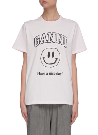 Main View - Click To Enlarge - GANNI - Graphic print organic cotton T-shirt