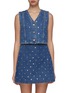 Main View - Click To Enlarge - GANNI - Stud embellished sleeveless denim top