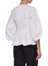 Back View - Click To Enlarge - GANNI - Stripe shirred detail puff sleeve cotton shirt