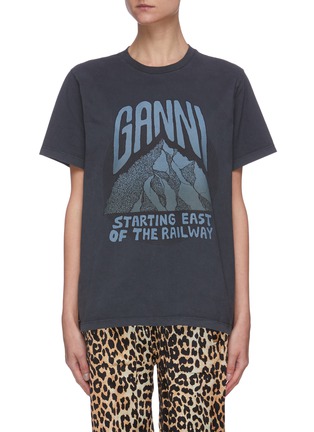 Main View - Click To Enlarge - GANNI - Graphic print cotton jersey T-shirt