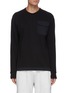Main View - Click To Enlarge - REIGNING CHAMP - Nylon Chest Pocket Hemline Cotton Sweatshirt