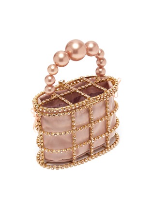 Detail View - Click To Enlarge - ROSANTICA - 'Holly' faux pearl crystal embellished top handle bag