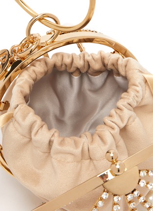 Detail View - Click To Enlarge - ROSANTICA - 'Super Holly' faux pearl crystal embellished top handle bag