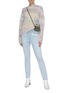 Figure View - Click To Enlarge - GRLFRND - 'Karolina' star embroidered pocket light wash skinny jeans