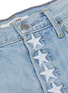  - GRLFRND - 'Aurora' light wash star embroidered fly denim shorts