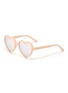 Main View - Click To Enlarge - SONS + DAUGHTERS - 'Lola' heart frame mirror effect kids sunglasses