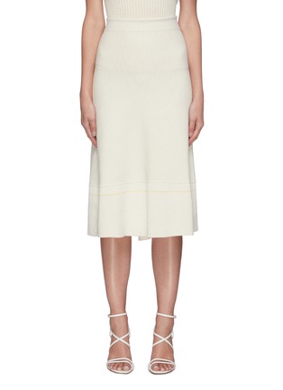 Main View - Click To Enlarge - VICTORIA BECKHAM - Flare knit midi skirt