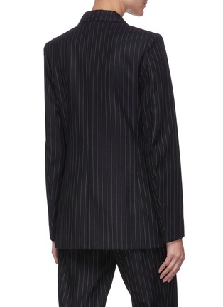 Back View - Click To Enlarge - VICTORIA BECKHAM - Pinstripe print double breasted wool blazer