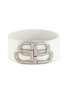 Main View - Click To Enlarge - BALENCIAGA - 'BB' metal logo leather bracelet