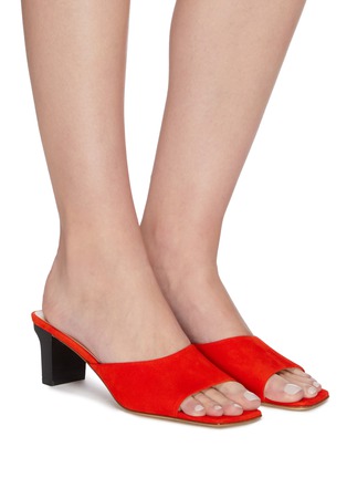 Figure View - Click To Enlarge - AEYDE - Katti' single band suede leather sandals
