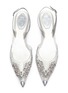 Detail View - Click To Enlarge - RENÉ CAOVILLA - Crystal embellished point toe slingback flats