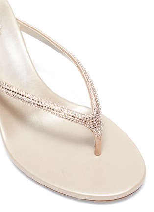 Detail View - Click To Enlarge - RENÉ CAOVILLA - Strass embellished strap thong sandal