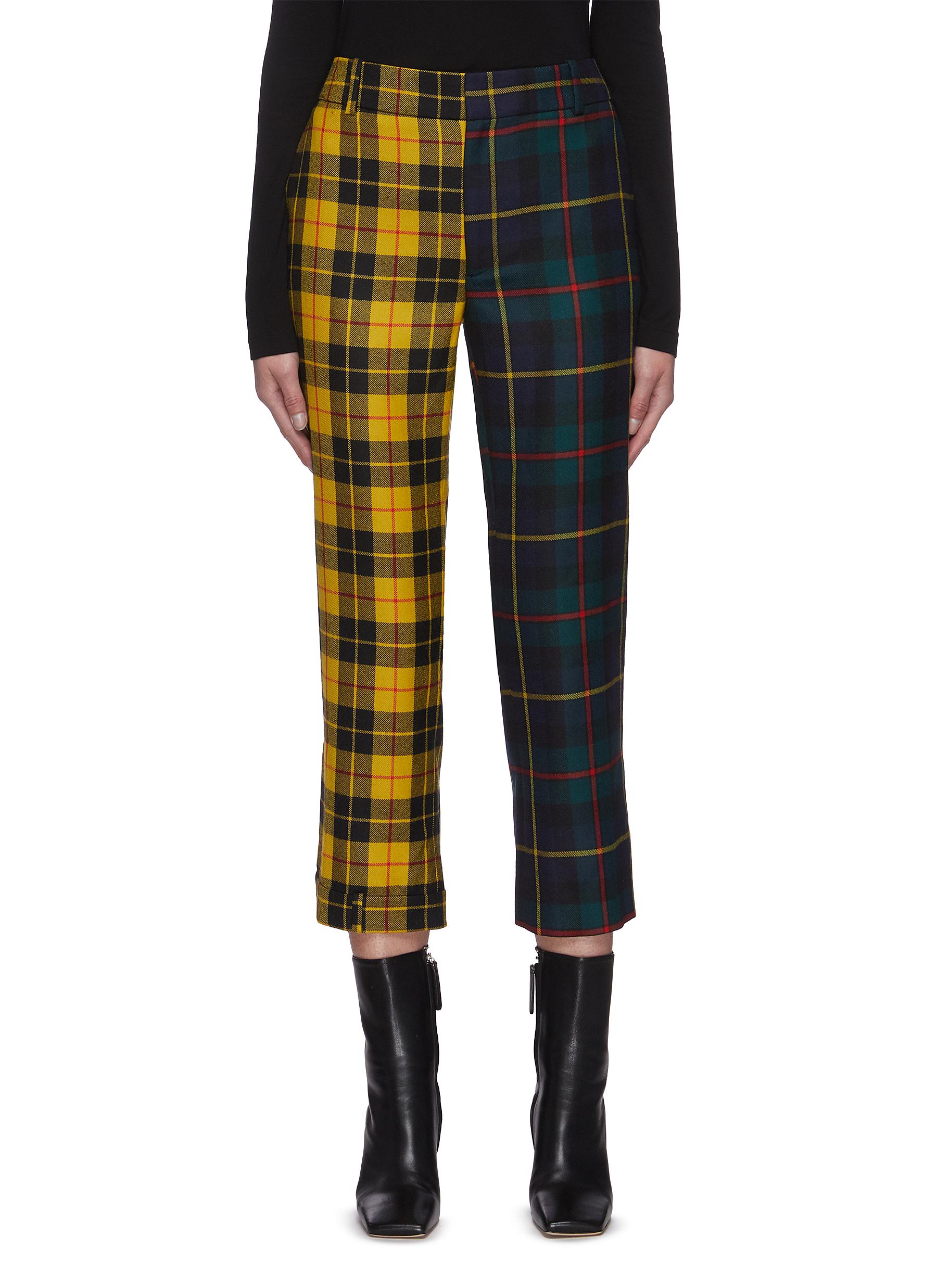 plaid skinny leg pants