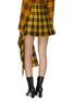 Back View - Click To Enlarge - MONSE - Side Drape Tartan Check Pleat Mini Skirt