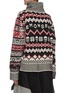 Back View - Click To Enlarge - MONSE - Inside out fairisle turtleneck sweater
