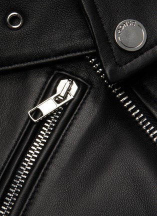 Detail View - Click To Enlarge - MONSE - Biker Leather Jacket Skirt