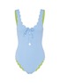 Main View - Click To Enlarge - MARYSIA - Bumby Lace Up' Scalloped Edge Maillot