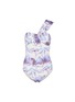 Main View - Click To Enlarge - MARYSIA - Venice' Ruch Shoulder Electric Print Maillot