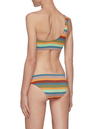 Back View - Click To Enlarge - SOLID & STRIPED - The Desi colour mosaic bikini top