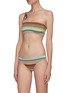 Front View - Click To Enlarge - SOLID & STRIPED - The Desi colour mosaic bikini top