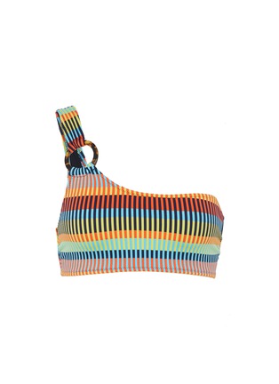 Main View - Click To Enlarge - SOLID & STRIPED - The Desi colour mosaic bikini top