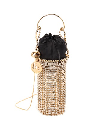Main View - Click To Enlarge - ROSANTICA - Baby Ghizlan' fringe strass bottom key chain necklace charm