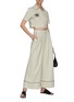 Figure View - Click To Enlarge - STAUD - Rory' contrast piping wide leg linen blend pants