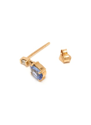 Detail View - Click To Enlarge - XIAO WANG - Galaxy' diamond sapphire 18K gold drop earrings