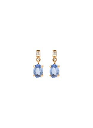 Main View - Click To Enlarge - XIAO WANG - Galaxy' diamond sapphire 18K gold drop earrings