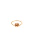 Main View - Click To Enlarge - XIAO WANG - Elements' baguette diamond 14K rose gold bead chain ring