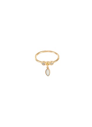 Main View - Click To Enlarge - XIAO WANG - Diamond marquise opal 18k gold ring