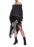 Figure View - Click To Enlarge - MONSE - Off shoulder sequin embellished knit dress