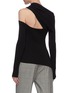 Back View - Click To Enlarge - MONSE - Shoulder cutout pointed waist knit top