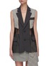 Main View - Click To Enlarge - MONSE - Panel inside out sheer vest