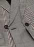  - MONSE - Double layer drape detail check blazer