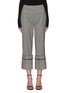 Main View - Click To Enlarge - MONSE - Oversized roll up cuffs check suiting pants