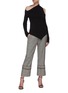 Figure View - Click To Enlarge - MONSE - Oversized roll up cuffs check suiting pants