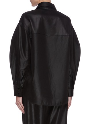 Back View - Click To Enlarge - TIBI - 'Celia' origami sleeve shirt