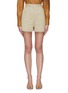 Main View - Click To Enlarge - TIBI - Linen tweed pleated shorts
